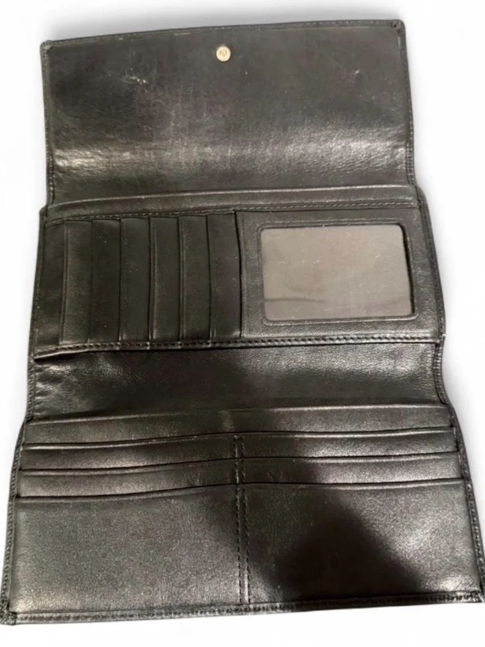 Coach Black and Cream Signature Jacquard Phone Case Wallet